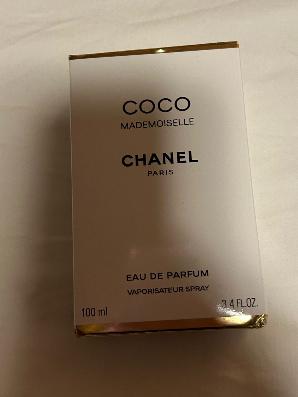CHANEL Coco Mademoiselle Box - White & Gold Accents